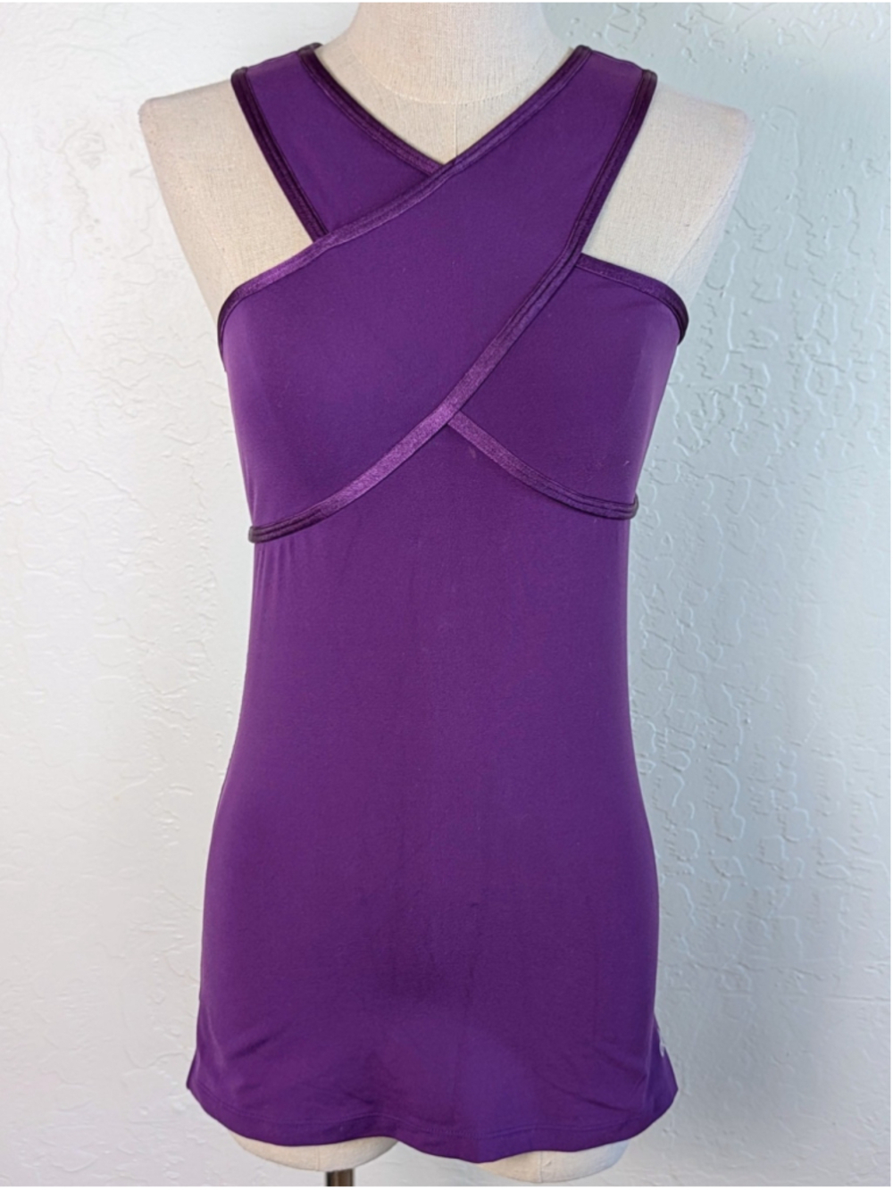 Alo Yoga Purple Strappy Tank Top Small Criss Cross Back Athletic Activewear
